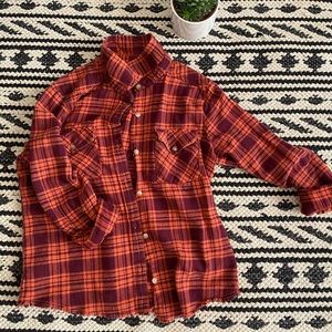 RVCA Cut off fringe flannel